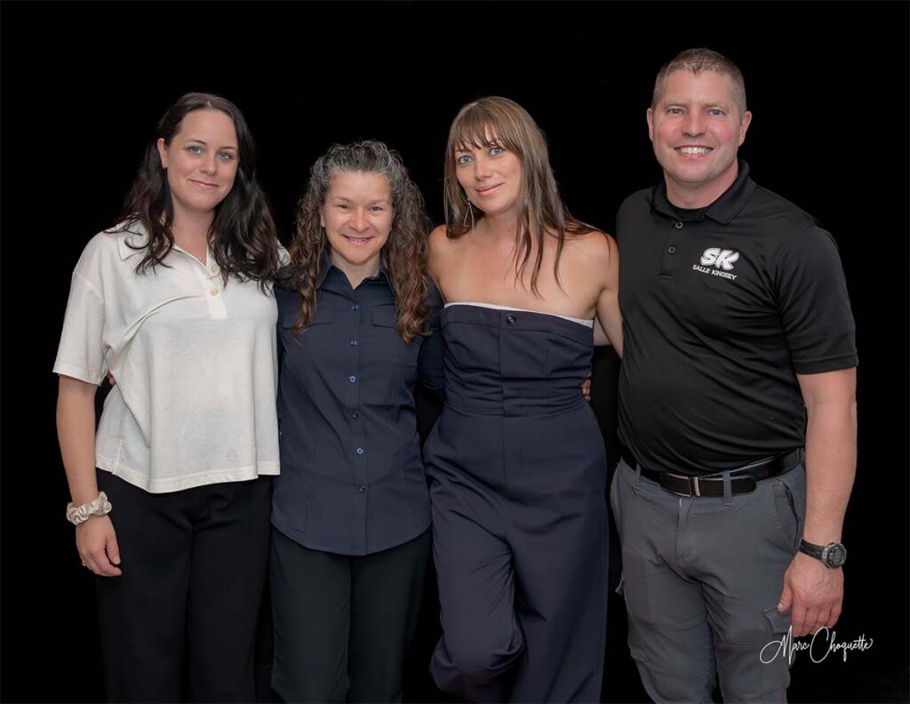 Photo de groupe avec Geneviève Jodoin & Marie Claudel après le spectacle